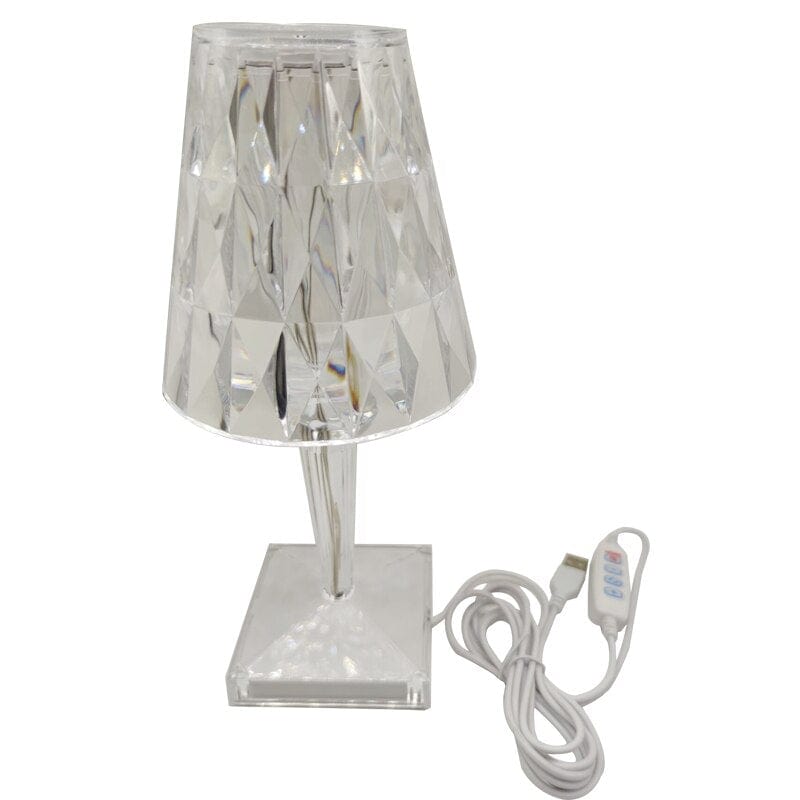 Oplaadbare LED Tafellamp Kristaleffect Diamantvorm Draadloos Touch Dimbaar Sfeerlamp Modern Design Stijlvol | Sulvida