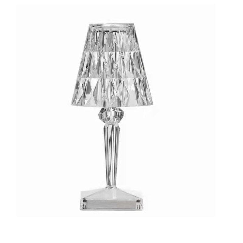 Oplaadbare LED Tafellamp Kristaleffect Diamantvorm Draadloos Touch Dimbaar Sfeerlamp Modern Design Stijlvol | Sulvida
