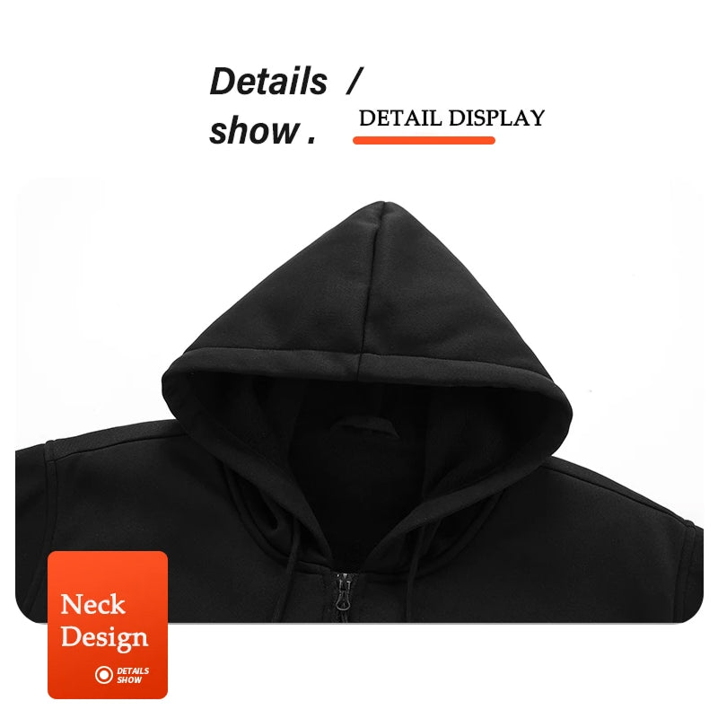Verwarmde Hoodie met 17 Warmtezones 3 Temperatuurstanden Elektrisch Verwarmd Vest voor Outdoor Winter | Sulvida