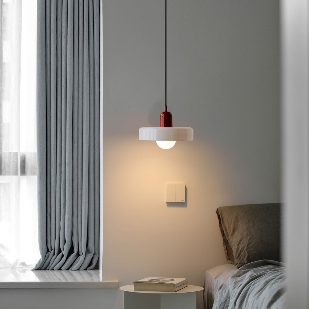 Glazen hanglamp verstelbare kabel ronde pendellamp eettafel woonkamer verlichting modern design sfeervolle ruimte | Sulvida
