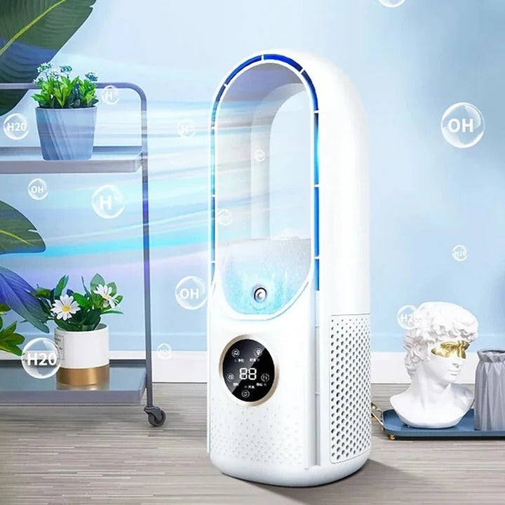 Draagbare Luchtkoeler zonder Bladen – Stille Koeling Ventilator Airconditioner Tafelmodel | Sulvida
