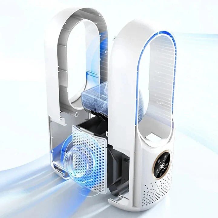 Draagbare Luchtkoeler zonder Bladen – Stille Koeling Ventilator Airconditioner Tafelmodel | Sulvida