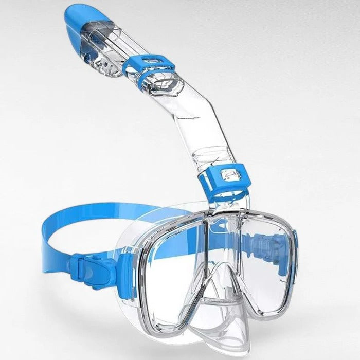 Snorkelmasker Volledig Gezicht Droog Systeem Anti-Lek Zwemmen Duiken Panoramisch 180° Helder Onderwaterzicht | Sulvida