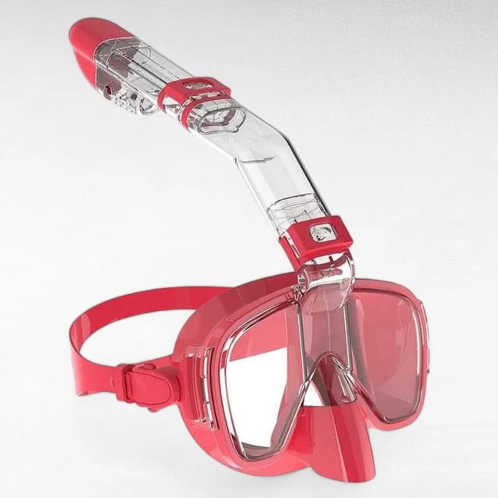 Snorkelmasker Volledig Gezicht Droog Systeem Anti-Lek Zwemmen Duiken Panoramisch 180° Helder Onderwaterzicht | Sulvida