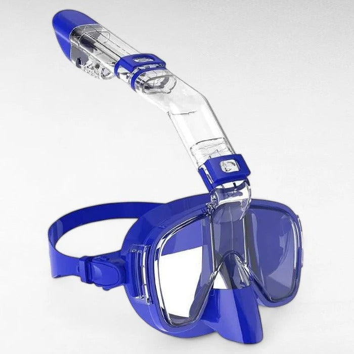 Snorkelmasker Volledig Gezicht Droog Systeem Anti-Lek Zwemmen Duiken Panoramisch 180° Helder Onderwaterzicht | Sulvida