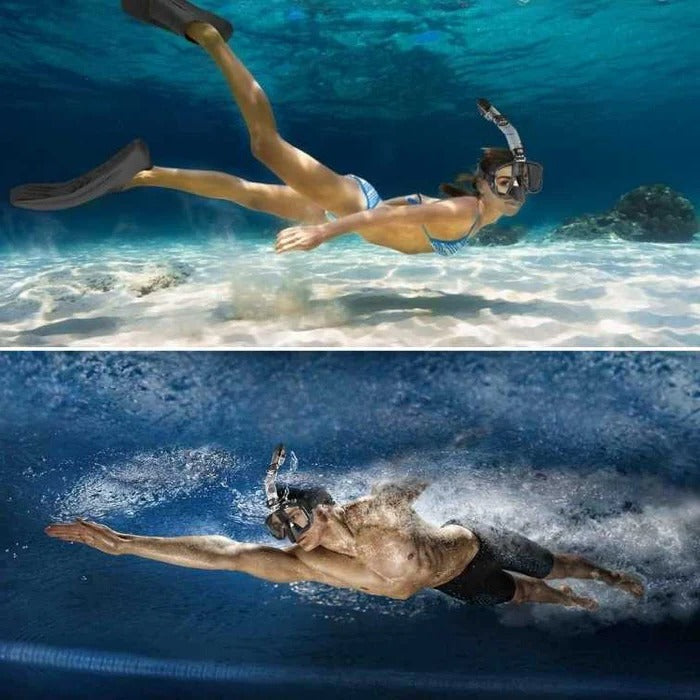 Snorkelmasker Volledig Gezicht Droog Systeem Anti-Lek Zwemmen Duiken Panoramisch 180° Helder Onderwaterzicht | Sulvida