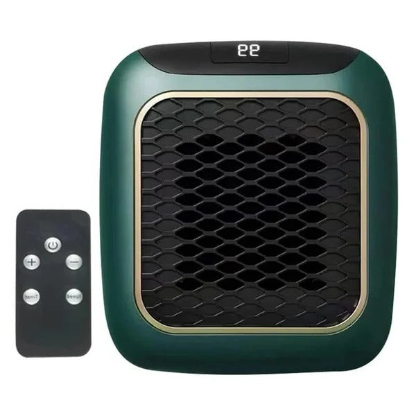Compacte Elektrische Kachel 800W met LED-Display en Timer Grijs Groen Blauw Verwarming Slaapkamer Kantoor | Sulvida