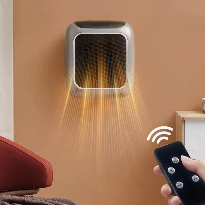 Compacte Elektrische Kachel 800W met LED-Display en Timer Grijs Groen Blauw Verwarming Slaapkamer Kantoor | Sulvida