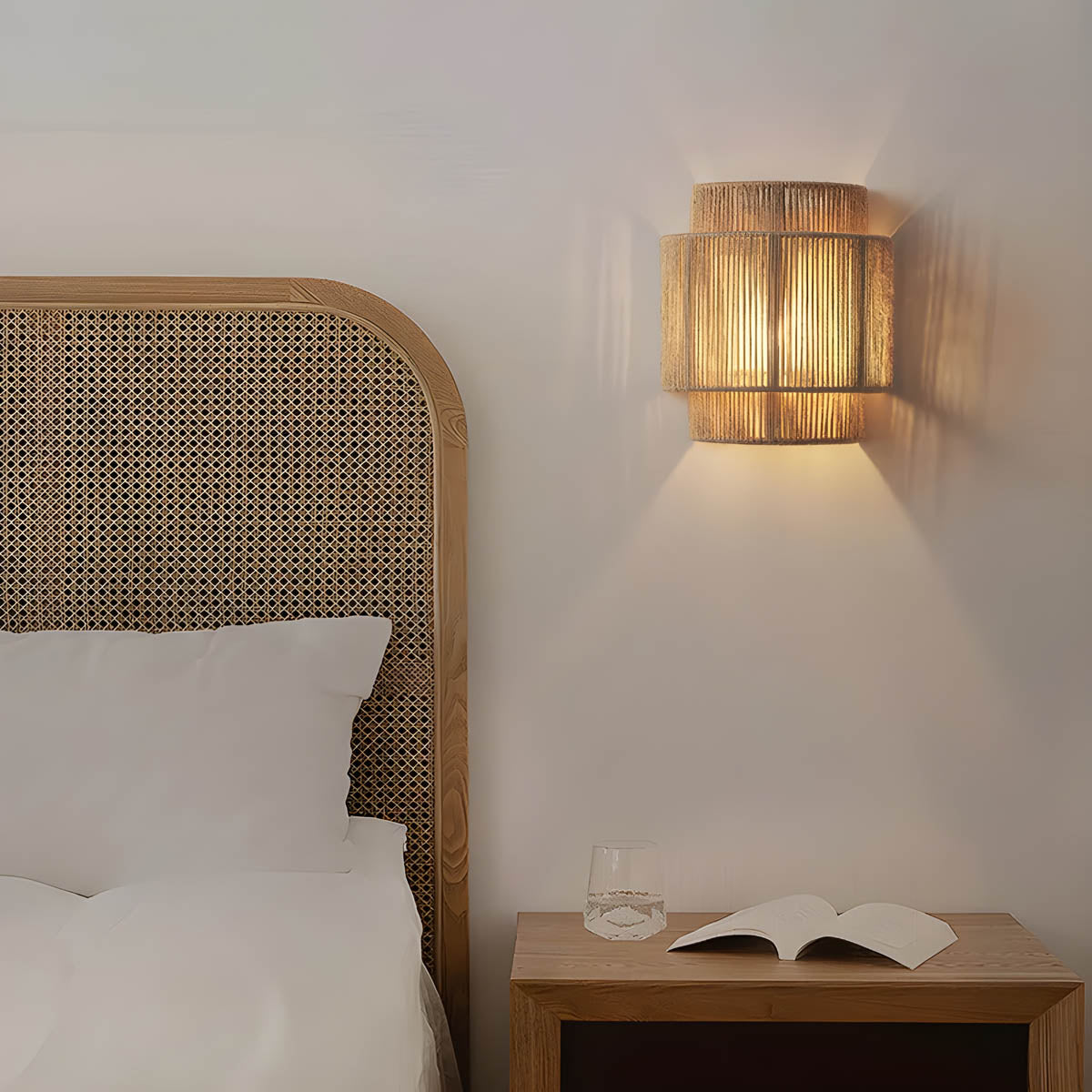 Wandlamp Gevlochten Touw Natuurlijk Wandverlichting Sfeerlicht Woonkamer Slaapkamer Gang Ambachtelijk | Sulvida