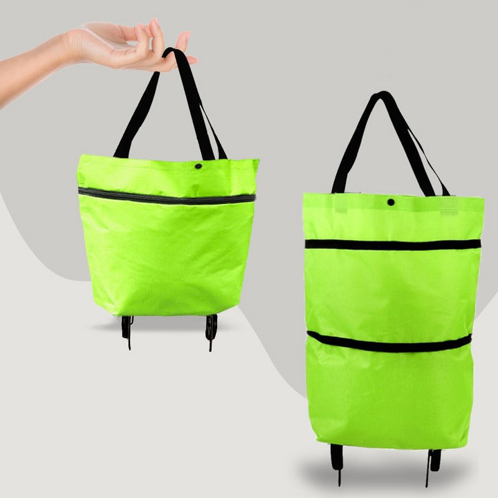 Opvouwbare Boodschappentas met Wielen Groen Zwart Blauw Rood Roze Oranje voor Boodschappen Wasgoed Transport | Sulvida