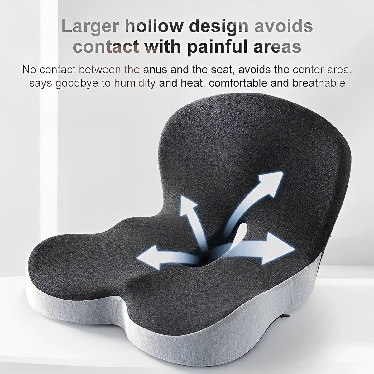 Ergonomisch Rugkussen Memory Foam met Lumbale Steun voor Bureaustoel Auto Thuiswerken Kantoor Comfort | Sulvida