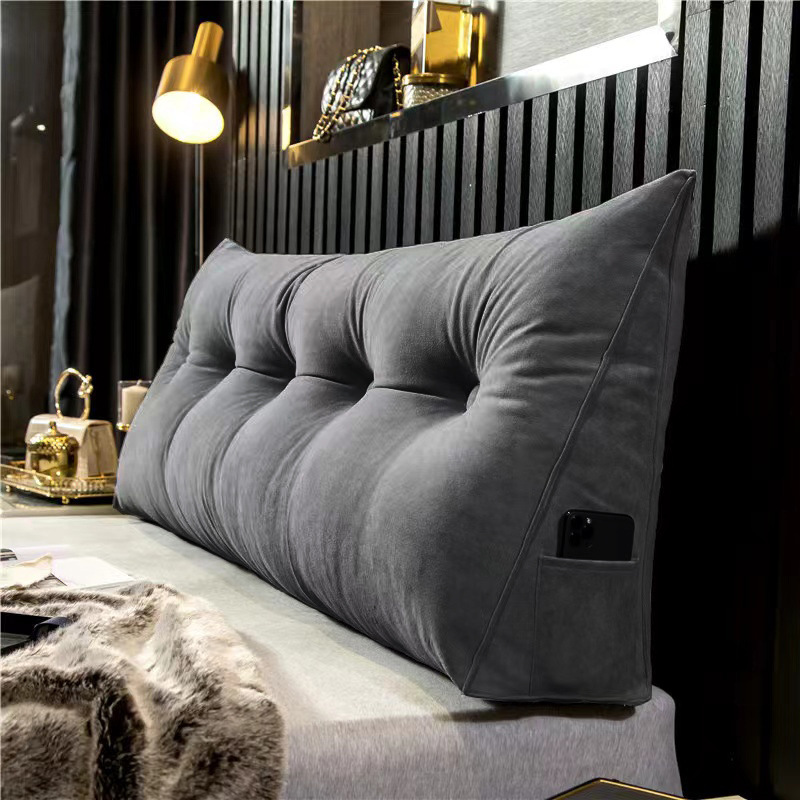 Ergonomisch Hoofdbordkussen Katoen-Schuim Comfort Rugsteun Bed Lezen Ontspannen Relaxen Slaapkamer Zacht | Sulvida