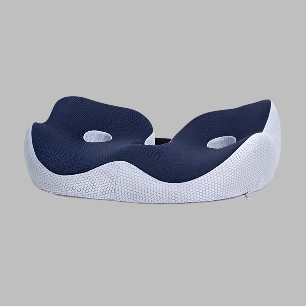 Ergonomisch Zitkussen Memory Foam Stuitbeen Ontlasting voor Bureaustoel Auto Rolstoel met Verstelbare Band | Sulvida
