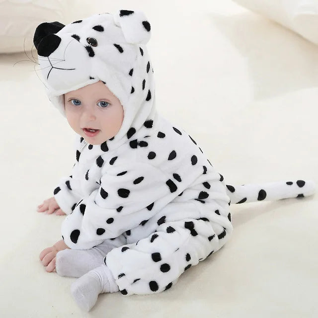 Baby Onesie met Dierencapuchon – Zachte Romper voor Kinderen – Katoen Polyester – Rits Eendelig Speelpak | Sulvida