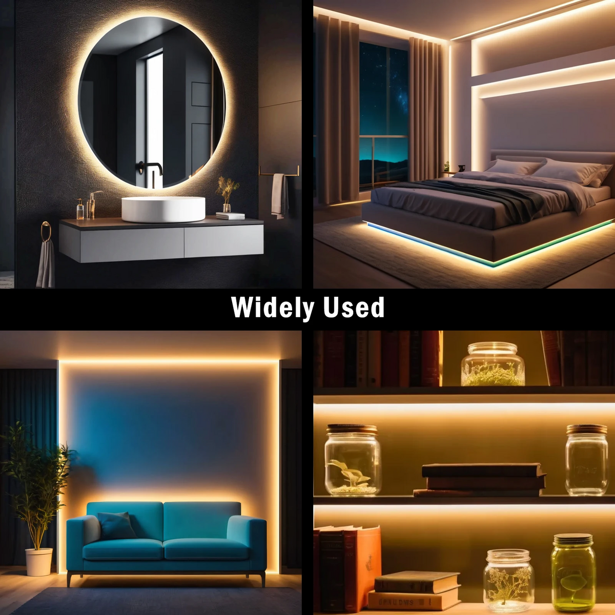 LED Neon Strip 1m Warm Wit 2W Flexibele Neonstriplamp Binnenshuis Decoratieve Sfeerverlichting Interieur | Sulvida