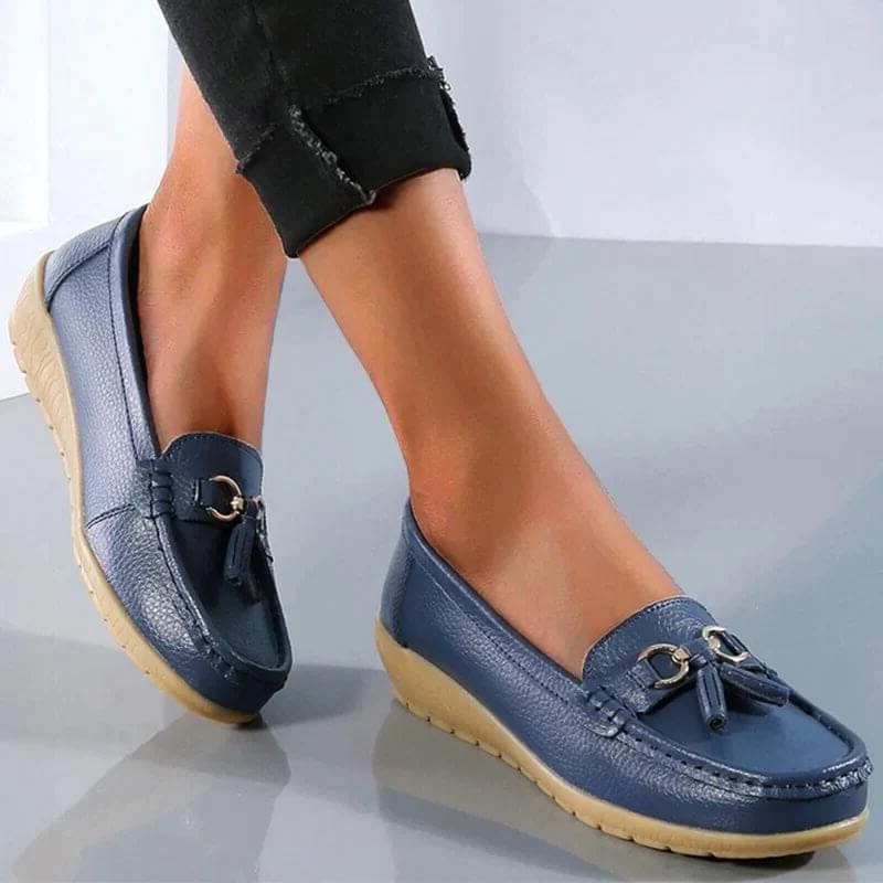 Orthopedische Instappers Dames Comfortabel Ergonomisch Leer Loafers Steunzolen Stijlvol Tijdloos Elegante Schoenen voor Kantoor Vrije Tijd en Elke Dag | Sulvida