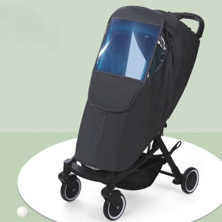 Winddichte Kinderwagenhoes met PVC-bescherming voor Alle Weersomstandigheden Optimale Ventilatie Buggy Regenhoes | Sulvida
