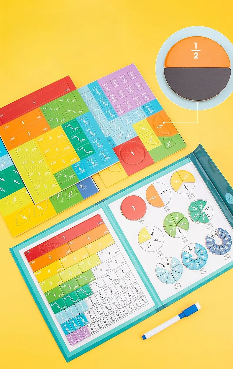 Educatieve Magnetische Breuken Puzzel voor Kinderen – Leerzaam Rekenmateriaal Wiskunde Hulpmiddel Schoolmateriaal | Sulvida
