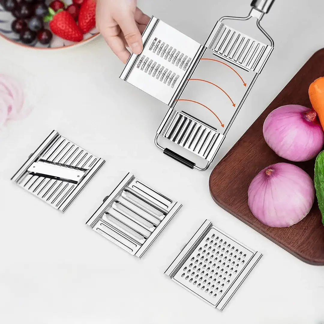 Rasp Set RVS 4 Stuks Keukenhulp Fijn Grof Snijden Groente Fruit Kaas Multifunctioneel Scherp Ergonomisch Keuken | Sulvida
