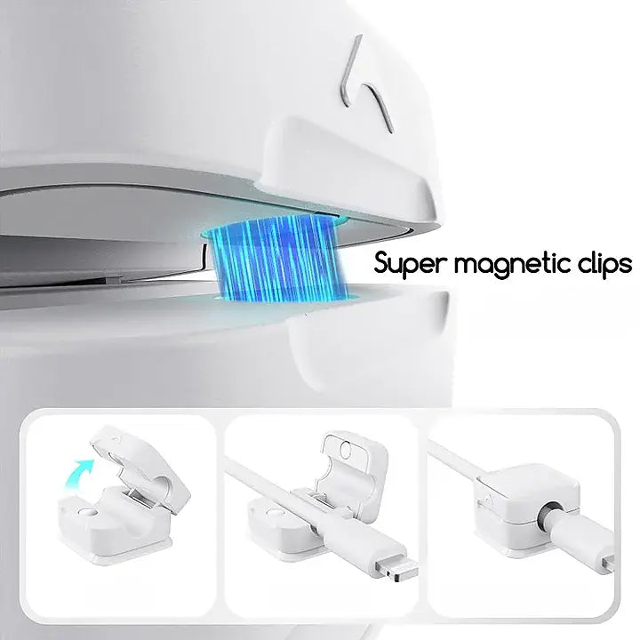 Magnetische kabelclips 3 stuks voor bureau kabelbeheer opbergen snoeren thuiskantoor opladers kabels organiseren | Sulvida
