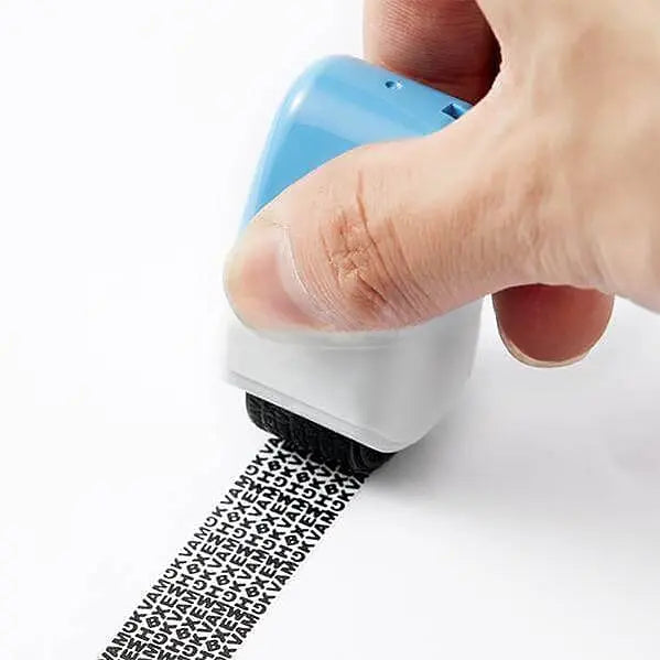 Privacystempel Identiteitsbescherming Roller Gegevens Afschermen Documenten Beveiligen Thuiskantoor Veilig | Sulvida