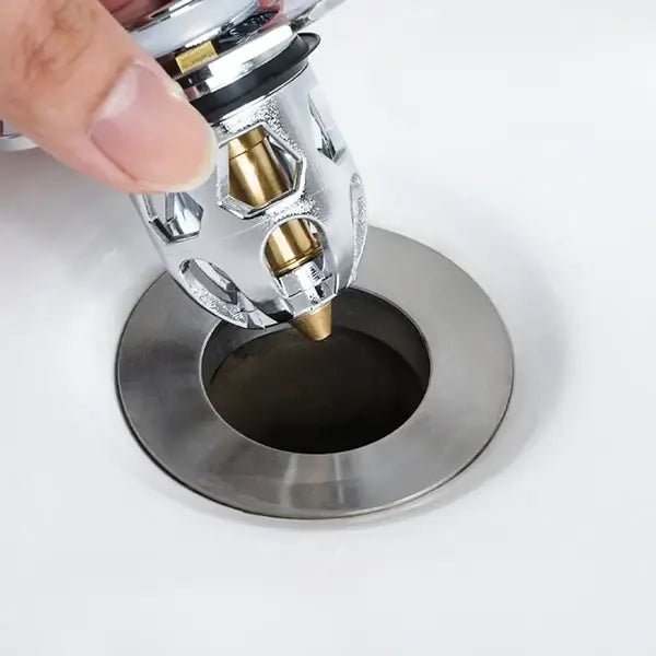 Afvoerfilter voor Wastafel Rozet Goud Grijs Zilver Universeel Pop-Up Zeef Badkamer Keuken Wasbak Afvoer | Sulvida