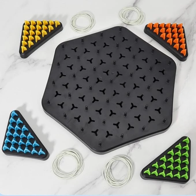 Rubber Band Puzzle Game – Strategisch Denkspel met Elastiekjes en Pinnen voor Kinderen en Volwassenen – Educatief Gezelschapsspel voor Logica en Probleemoplossend Denken | Sulvida