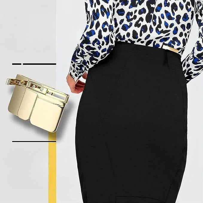 Verstelbare Riemsluiting Zwart Goud Zilver voor Broeken Pantalons Stijlvol Klemgesp Tailleband Elastisch | Sulvida