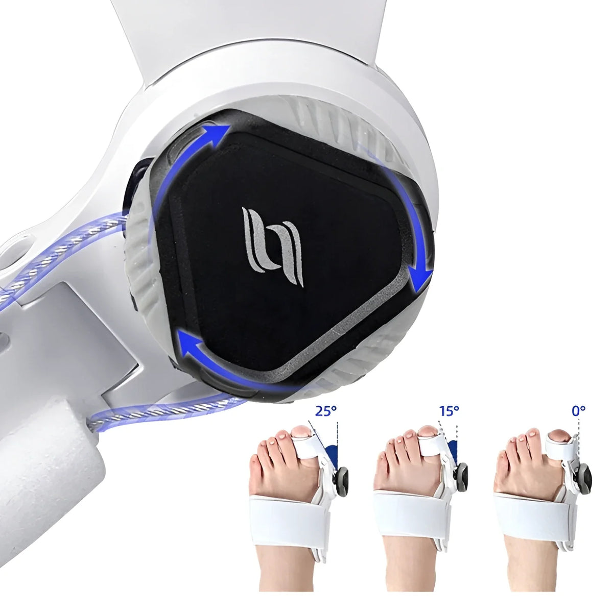 Orthopedische Teenbeugel Verstelbaar Hallux Valgus Correctie Nacht & Dag Draagbaar Pijnverlichting Comfortabel | Sulvida