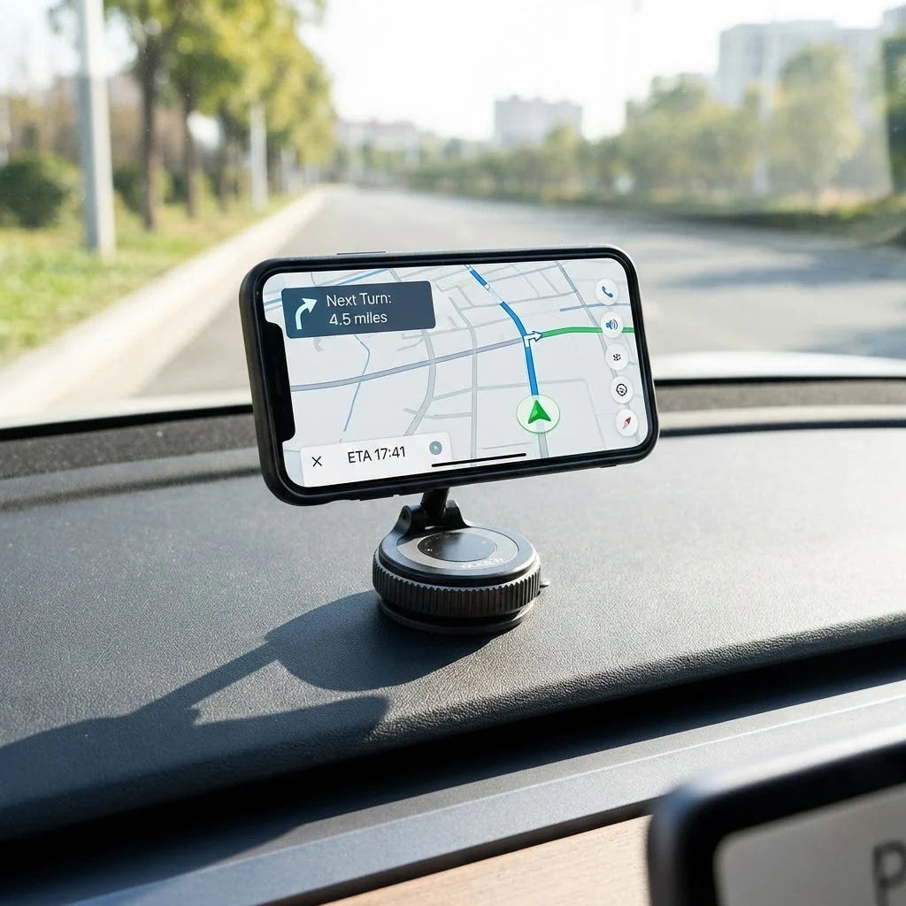 Magnetische Telefoonhouder Auto Voorruit Dashboard Zuignap 360° Draaibaar Universeel Smartphone Handsfree | Sulvida