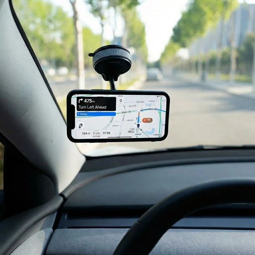 Magnetische Telefoonhouder Auto Voorruit Dashboard Zuignap 360° Draaibaar Universeel Smartphone Handsfree | Sulvida
