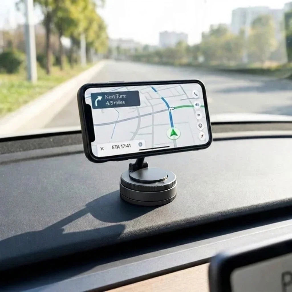 Magnetische Telefoonhouder met Vacuümzuigvoet — Sterke Grip en Vrije Beweging voor Veilig Handsfree Autogebruik | Sulvida