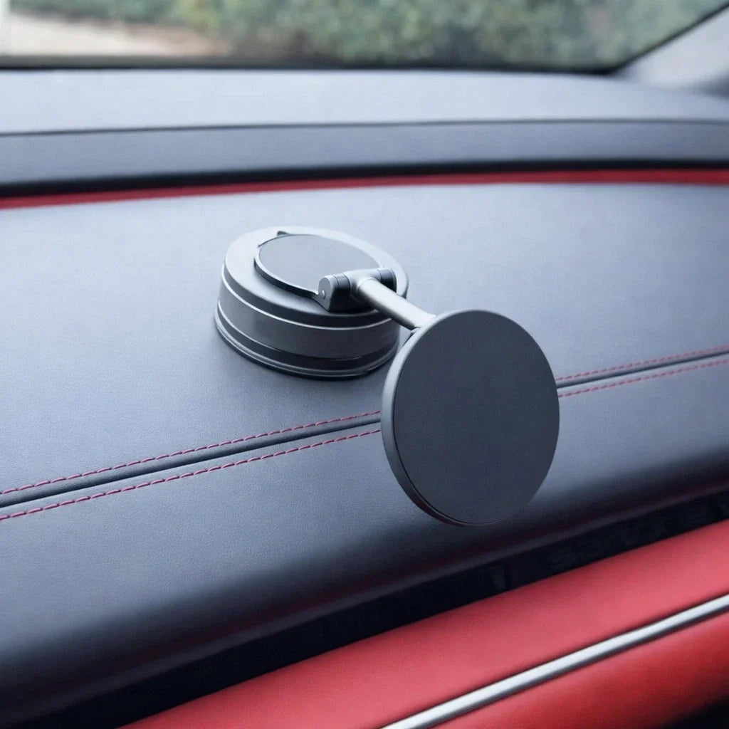 Magnetische Telefoonhouder met Vacuümzuigvoet — Sterke Grip en Vrije Beweging voor Veilig Handsfree Autogebruik | Sulvida