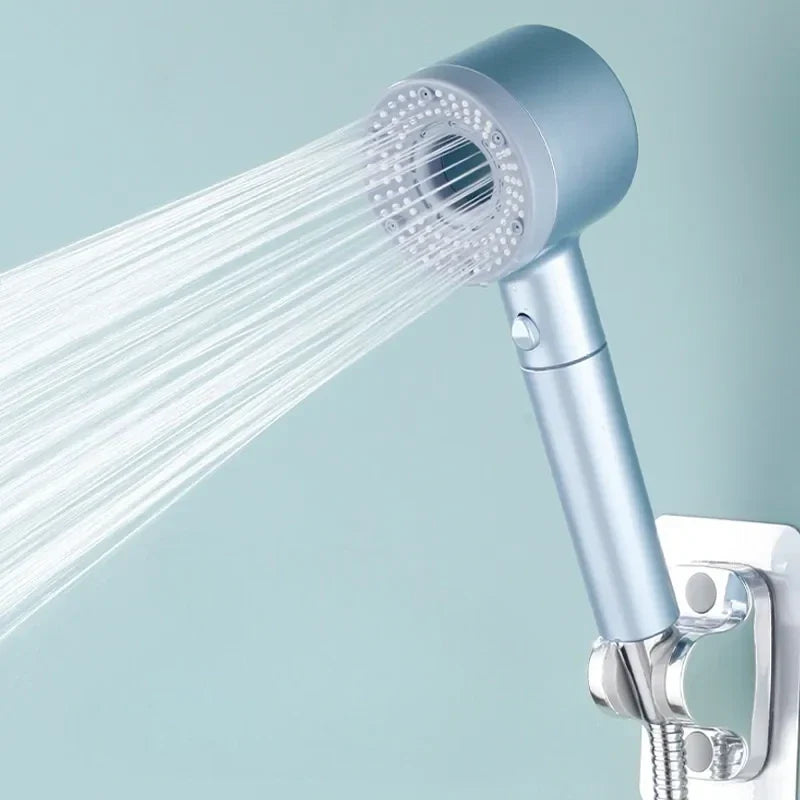 Handdouche met vijf standen en drukversterkende functie voor intensieve sproei en comfortabel douchen | Sulvida