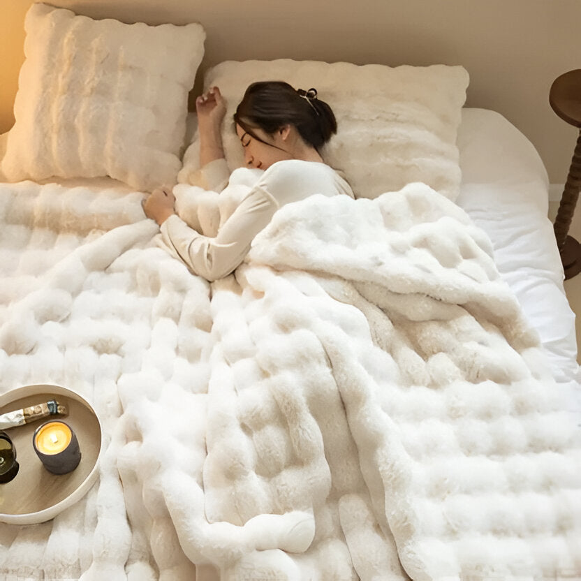 Vierseizoenen Deken met Elegant Design 39x63 inch Zacht Pluche Comfortabel Fleece Warm Slaapkamer Bed | Sulvida