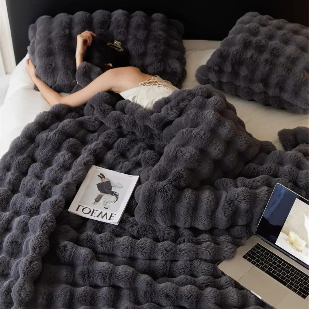 Vierseizoenen Deken met Elegant Design 39x63 inch Zacht Pluche Comfortabel Fleece Warm Slaapkamer Bed | Sulvida