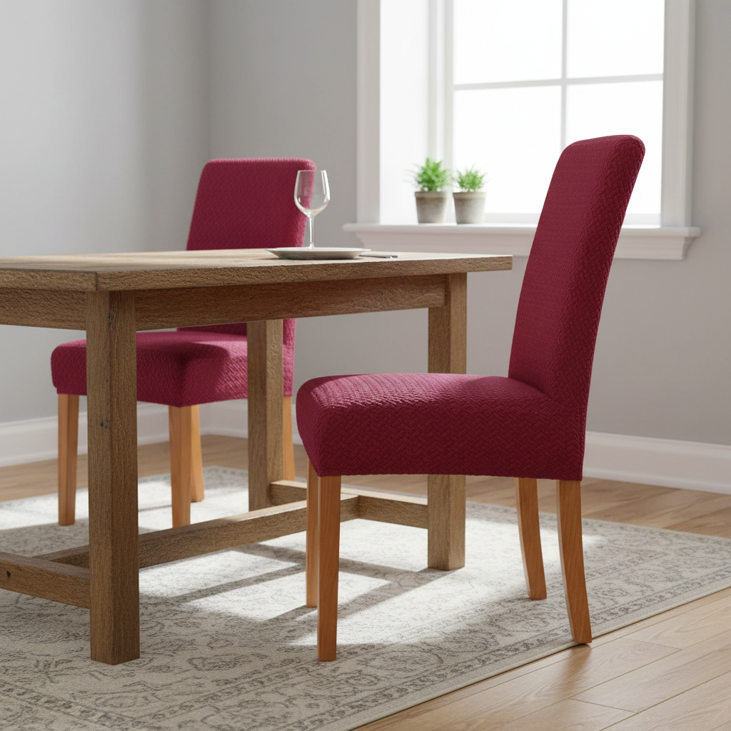 Housses de chaise en velours extensible de luxe pour chaises de salle à manger - lot de 4 ou 6 pièces - protection élégante pour chaise | Sulvida