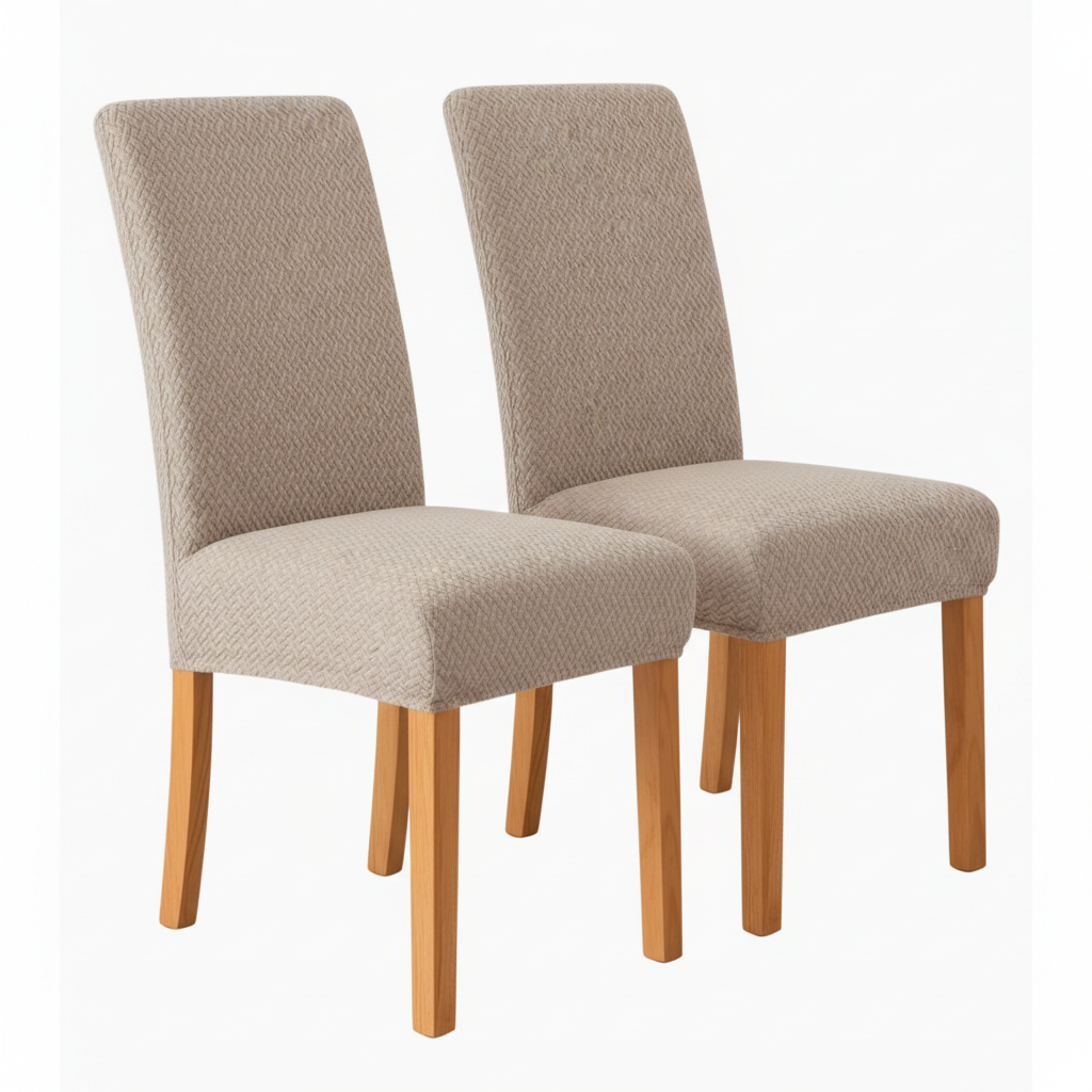 Housses de chaise en velours extensible de luxe pour chaises de salle à manger - lot de 4 ou 6 pièces - protection élégante pour chaise | Sulvida