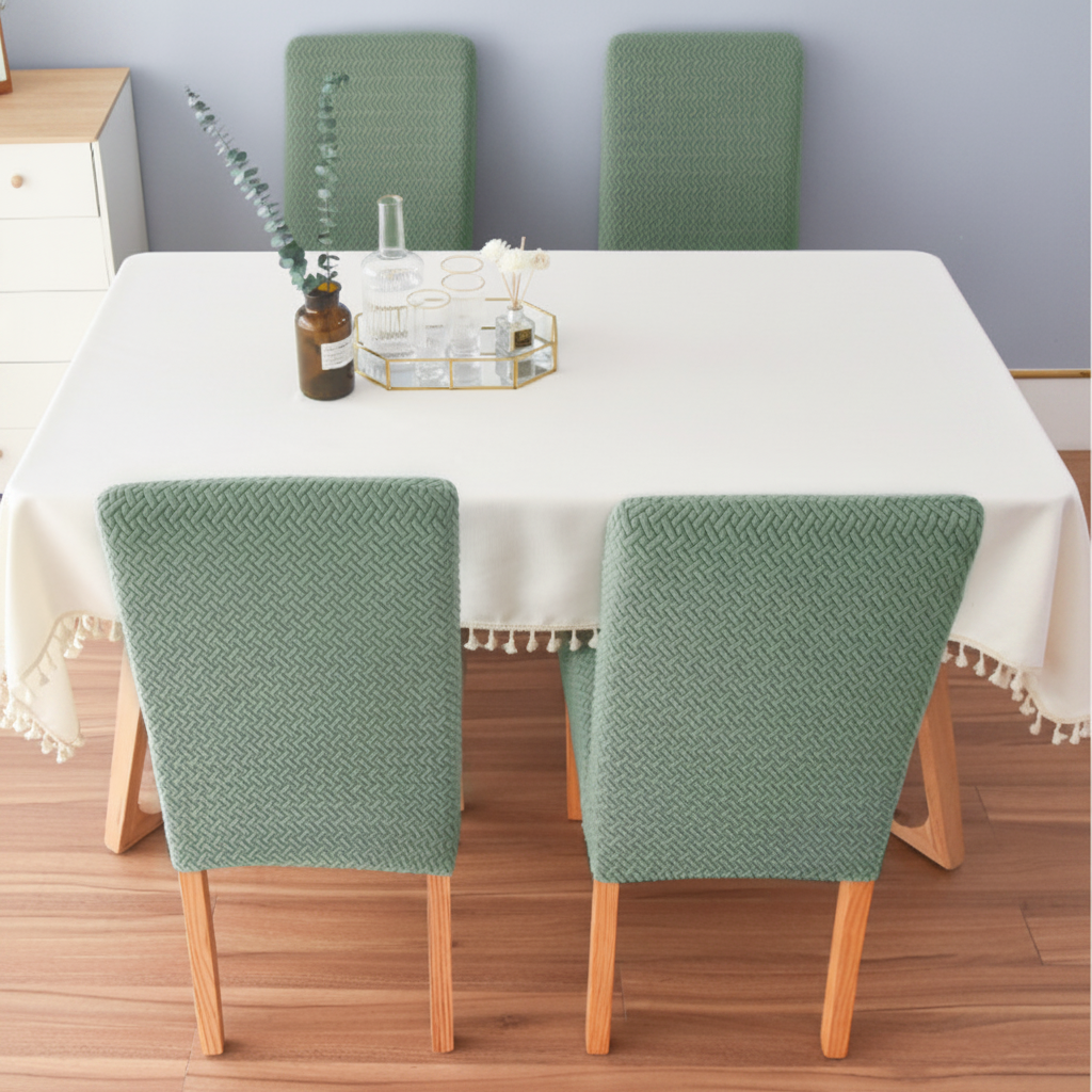 Housses de chaise en velours extensible de luxe pour chaises de salle à manger - lot de 4 ou 6 pièces - protection élégante pour chaise | Sulvida