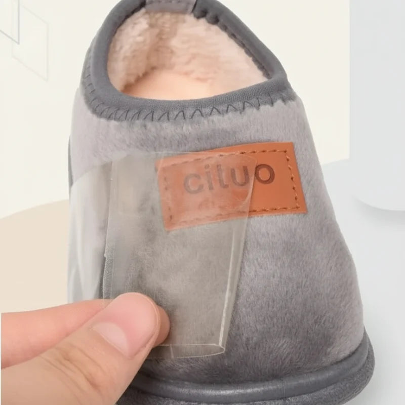 Chaussons d’hiver pour enfants doublés en polaire, avec semelle antidérapante, chauds et doux, rose, vert, marron, 12-18 mois, chaussures pour bébé | Sulvida