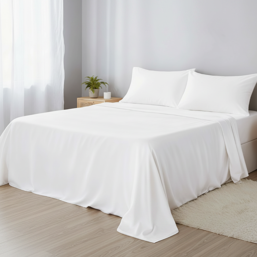 Ensemble de draps-housses en bambou à bonnet profond, respirants, thermorégulateurs, doux et hypoallergéniques, 150x200, Twin, Queen, King, Split | Sulvida