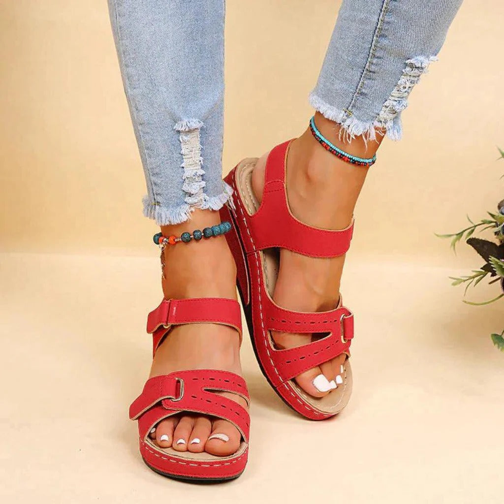 Sandales orthopédiques pour femme, confortables et offrant un bon maintien, semelle intérieure souple et ergonomique, pour la marche, l’été, décontractées et pour tous les jours | Sulvida