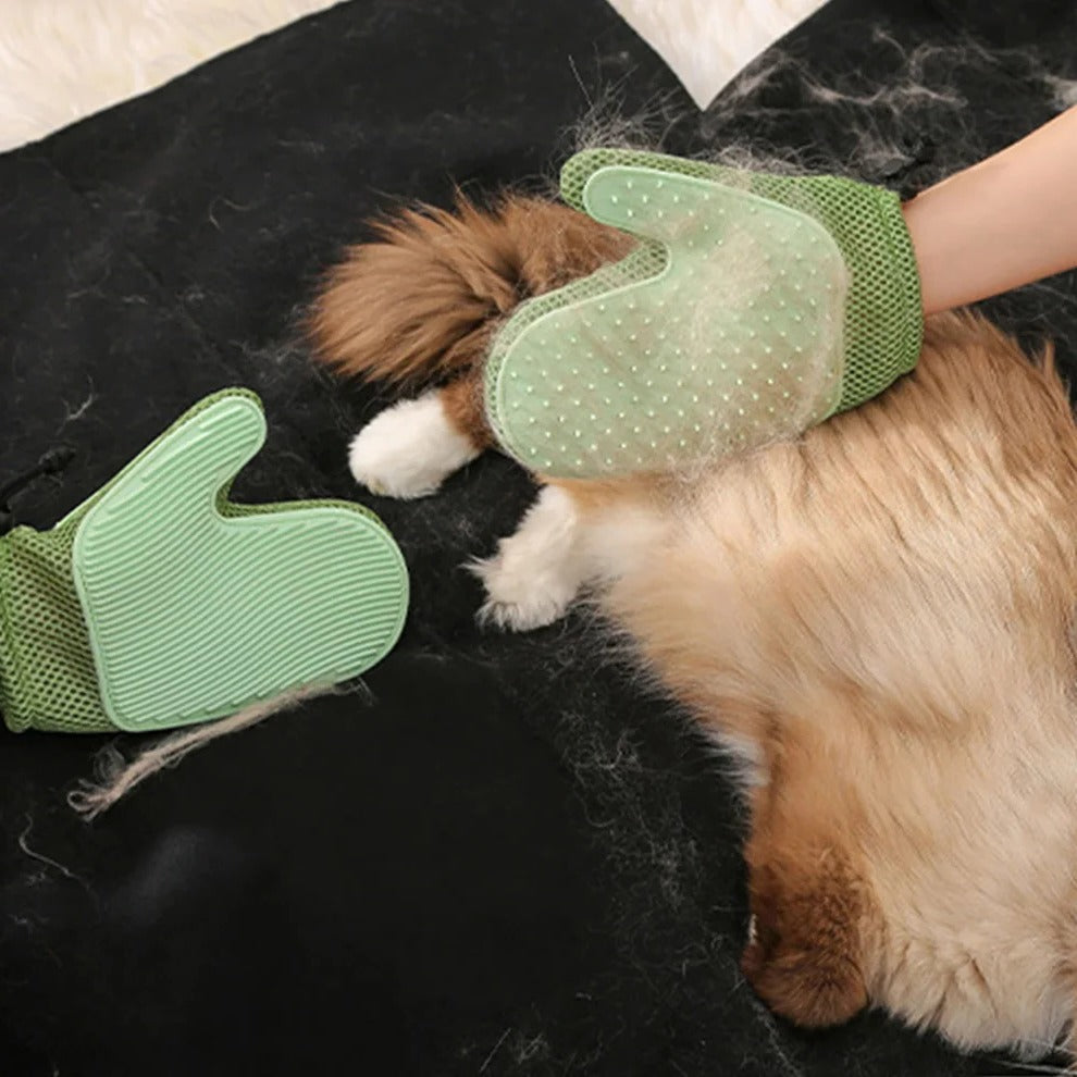 2-in-1-Pflegehandschuh für Katzen – Massage und Bürste in einem – Silikonnoppen – Haustierzubehör | Sulvida