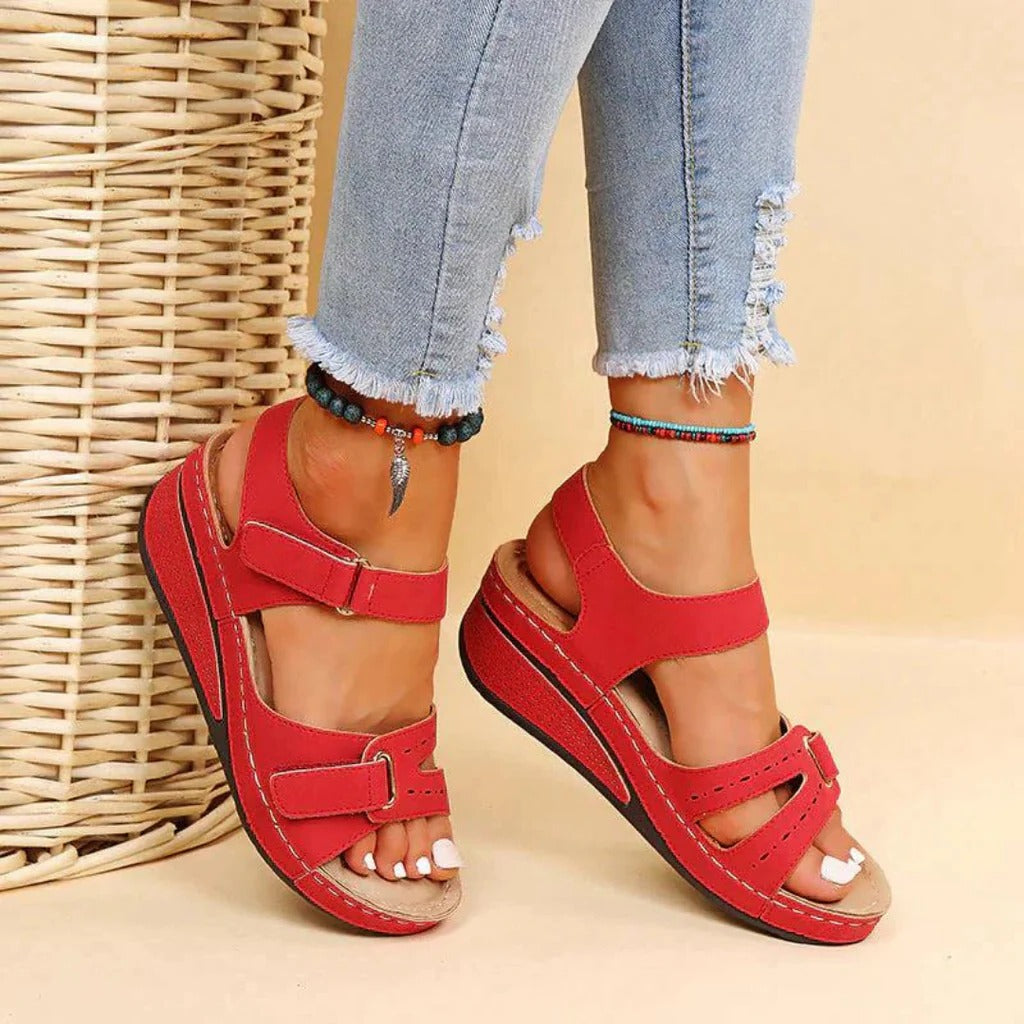 Sandales orthopédiques pour femme, confortables et offrant un bon maintien, semelle intérieure souple et ergonomique, pour la marche, l’été, décontractées et pour tous les jours | Sulvida