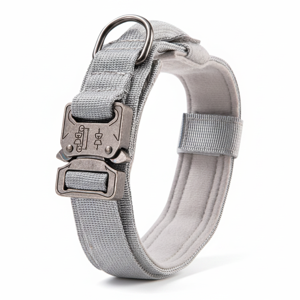 Collier pour chien réglable, ensemble tactique avec collier de contrôle rembourré en nylon pour le dressage et les promenades | Sulvida