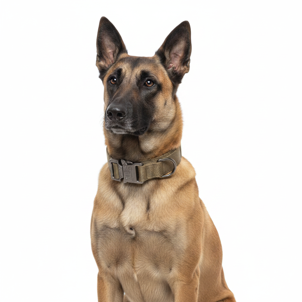Collier pour chien réglable, ensemble tactique avec collier de contrôle rembourré en nylon pour le dressage et les promenades | Sulvida