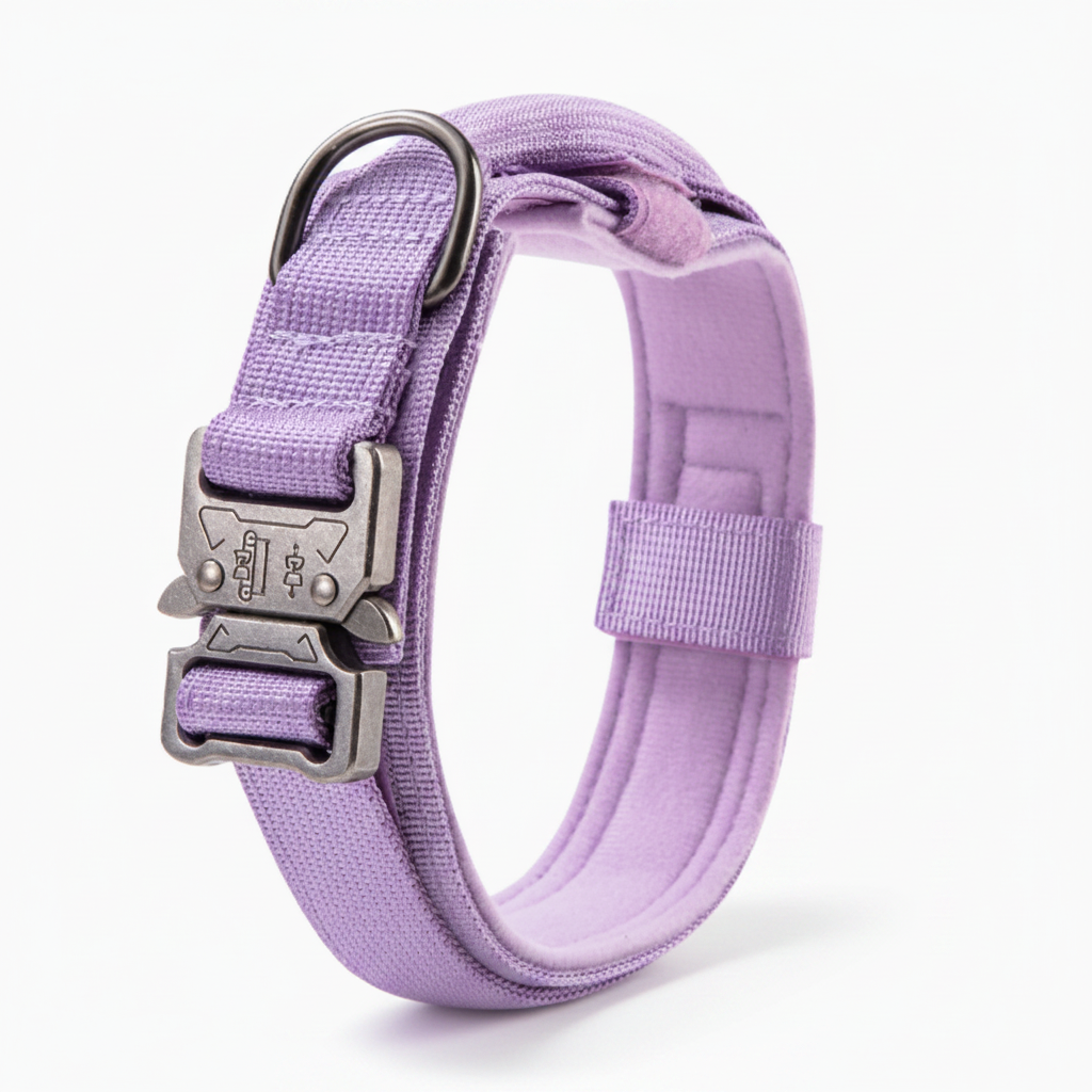 Collier pour chien réglable, ensemble tactique avec collier de contrôle rembourré en nylon pour le dressage et les promenades | Sulvida