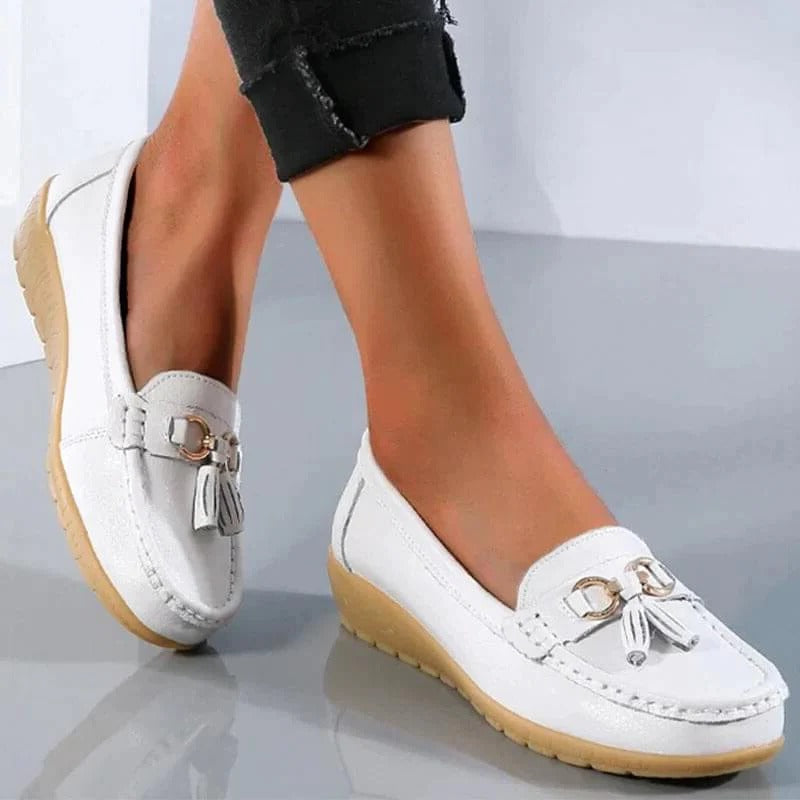 Orthopedische Instappers Dames Comfortabel Ergonomisch Leer Loafers Steunzolen Stijlvol Tijdloos Elegante Schoenen voor Kantoor Vrije Tijd en Elke Dag | Sulvida