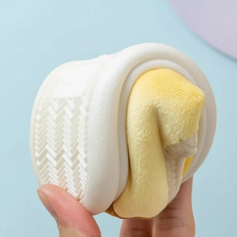 Chaussons d’hiver pour enfants doublés en polaire, avec semelle antidérapante, chauds et doux, rose, vert, marron, 12-18 mois, chaussures pour bébé | Sulvida