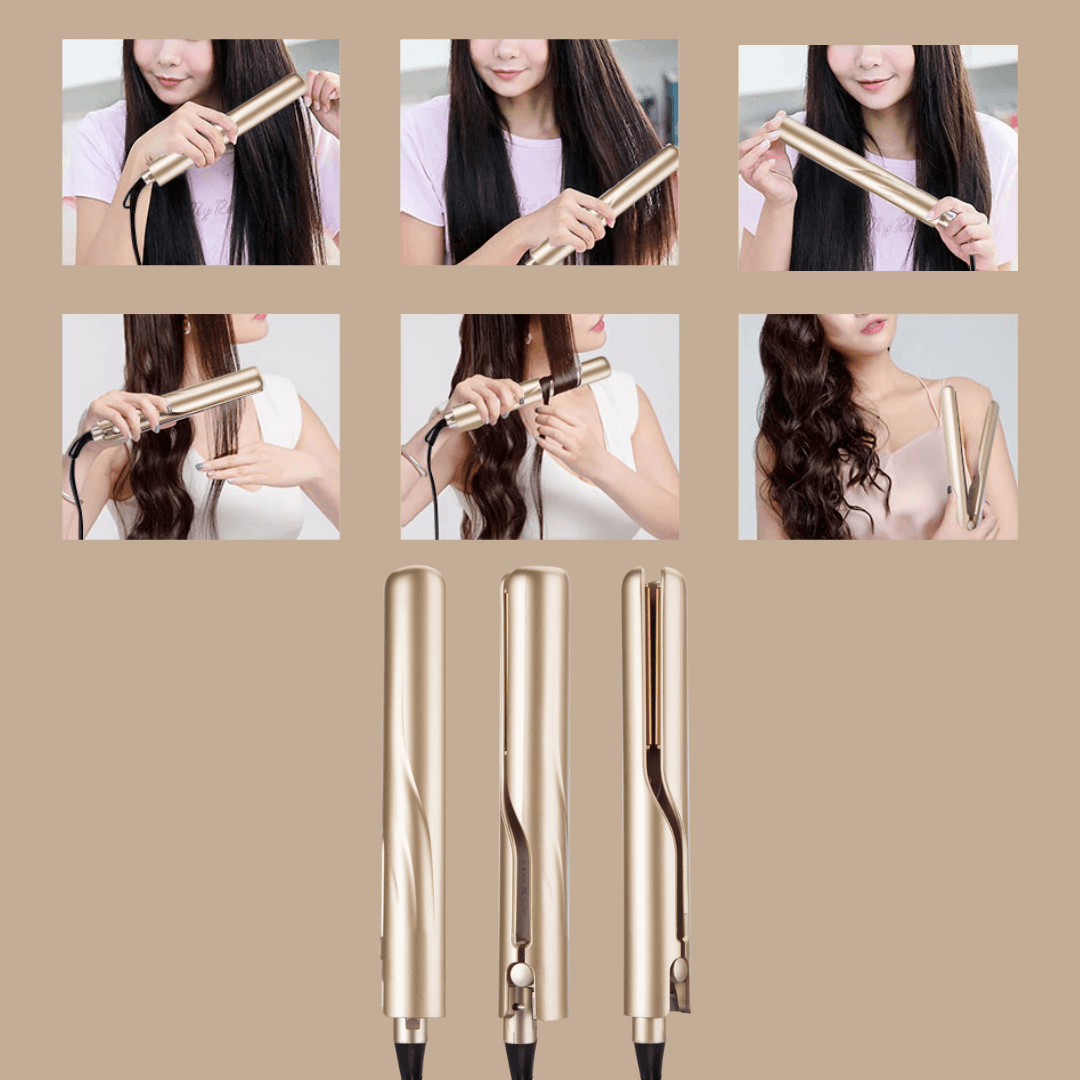 2-in-1 Hairstyler Keramisch Styling Apparaat Krultang Stijltang Salon Thuis Warm Snel Verwarmen Professioneel | Sulvida